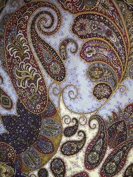 Шерстяной Павлопосадский платок "Фаворит", 125*125 см, арт. 1344-13