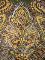 Шерстяной Павлопосадский платок "Шафран", 89*89 см, арт. 1155-10