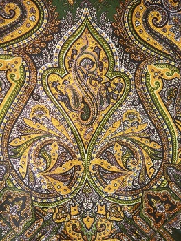 Шерстяной Павлопосадский платок "Шафран", 89*89 см, арт. 1155-10