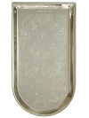 Латунный поднос для самовара удлиненный никелированный, Кольчугино