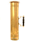 Угольный самовар 63 литра латунный шар с резными ручками с 3 краниками, арт. 210213