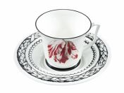 Чашка с блюдцем чайная форма "Юлия", рисунок "Сысоев. Волшебный сад III", Императорский фарфоровый завод