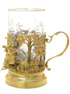 Чайный набор "Близнецы" позолоченный Златоуст