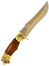 Сувенирный нож "Клык" в кожаных ножнах, Златоустовский подарок