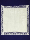Льняная салфетка светло-фисташковый цвет с кружевной отделкой (Вологодское кружево), арт. 6нхп-743, 33х33