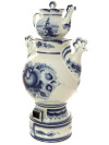 Электрический самовар из керамики 3 литра с росписью "Рассвет зимой" с чайником, арт. 169986