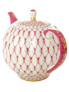 Чайник заварочный, форма "Тюльпан", рисунок "Сетка-блюз", Императорский фарфоровый завод