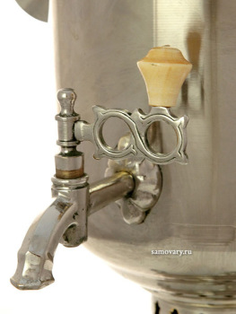 Угольный самовар 5 литров "цилиндр" никелированный, произведен в середине 20 века на Тульском Патронном Заводе, арт. 451830