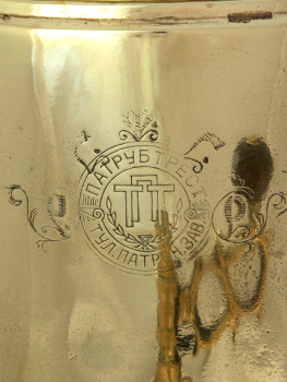 Угольный самовар 4 литра желтый "цилиндр", произведен в первой половине XX века в Туле, Самоварной фабрикой ТулПатронЗавод, арт. 433702